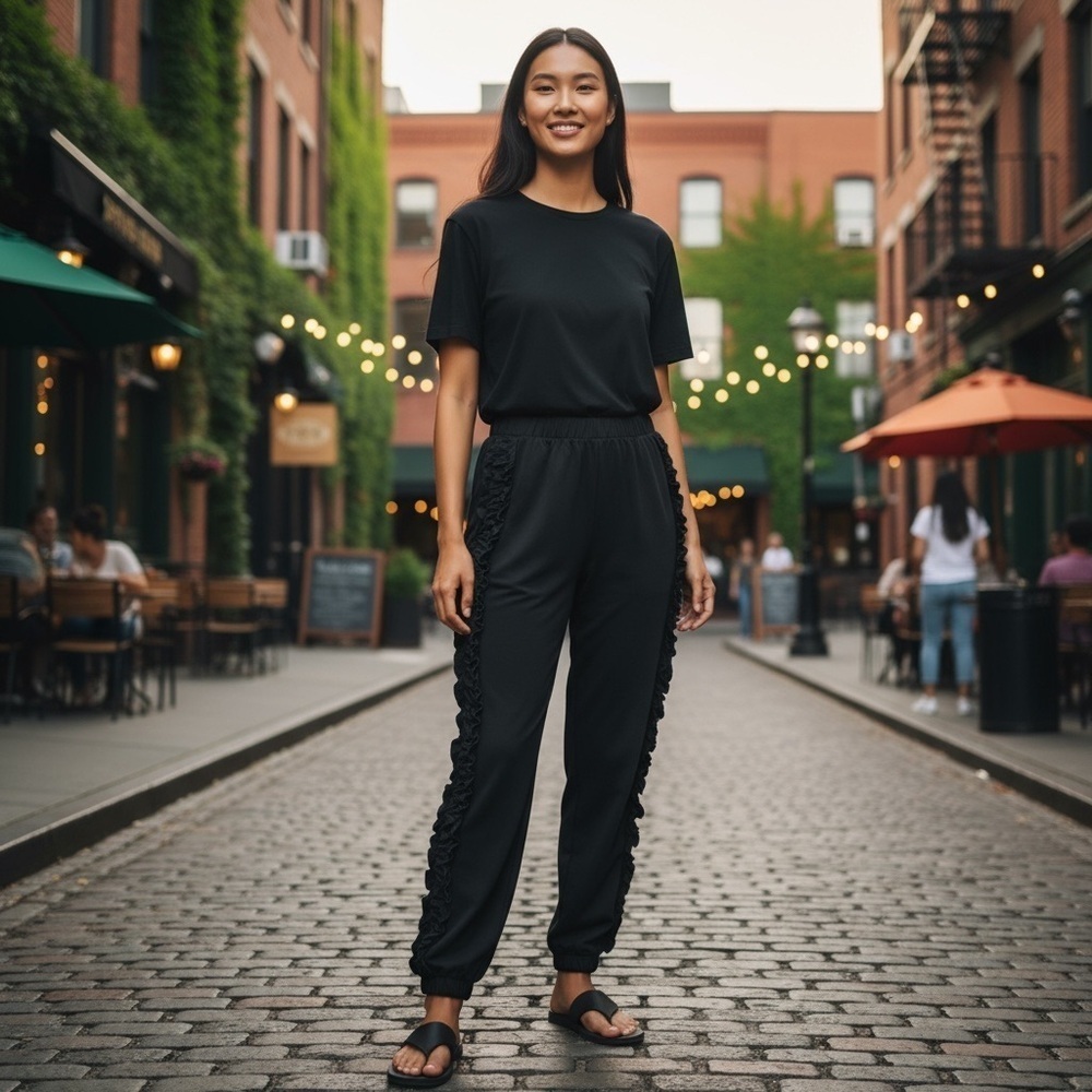 Black Raffle Plus Size Joggers Pants